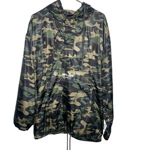 Sixth June Paris ASOS Mens Size XL Pullover Hoodie Camo Green Windbreaker
